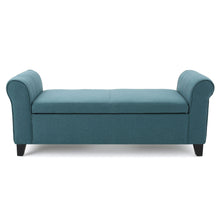 Load image into Gallery viewer, Hayes - Armed Storage Bench With Rolled Arms And Button Tufting
