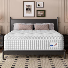 Load image into Gallery viewer, 14" Hybrid Mattress, Memory Foam &amp; Pocket Spring Bed, Medium Firm Comfort, Spine Support, Quiet &amp; Breathable - White - King
