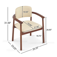 Load image into Gallery viewer, Dining Room Chairs, Ideal For Home &amp; Kitchen (Set of 2) - Beige / Dark Walnut

