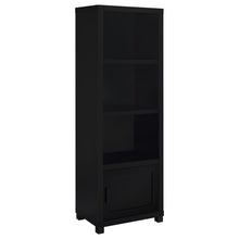 Load image into Gallery viewer, Sandl - 3 Shelf Media Tower With Cabinet Storage Solution - Black
