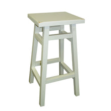 Load image into Gallery viewer, Backless Counter Height Bar Chair With Footrest 24" - White
