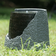 Load image into Gallery viewer, Indoor Outdoor Water Fountain, Unique Broken Urn Fountain Chic Dynamic Modern Design With Light For Garden
