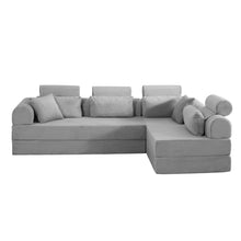 Load image into Gallery viewer, Modern L-Shape Modular Sectional Sofa, Compressed Design
