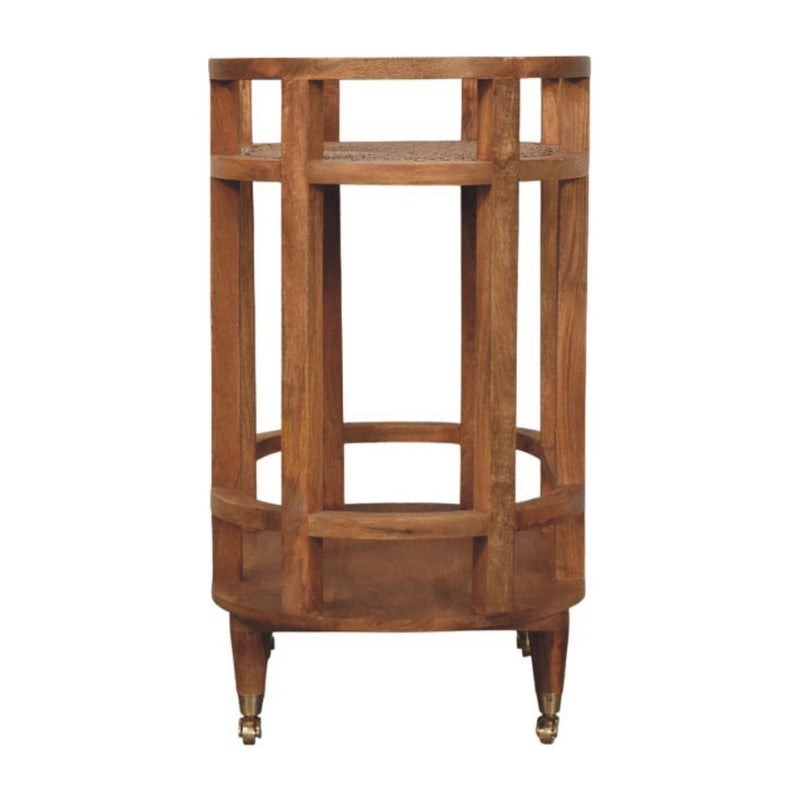 Solid Wood Solid Console Table With Shelf With Two Drawers (719162) - Brown