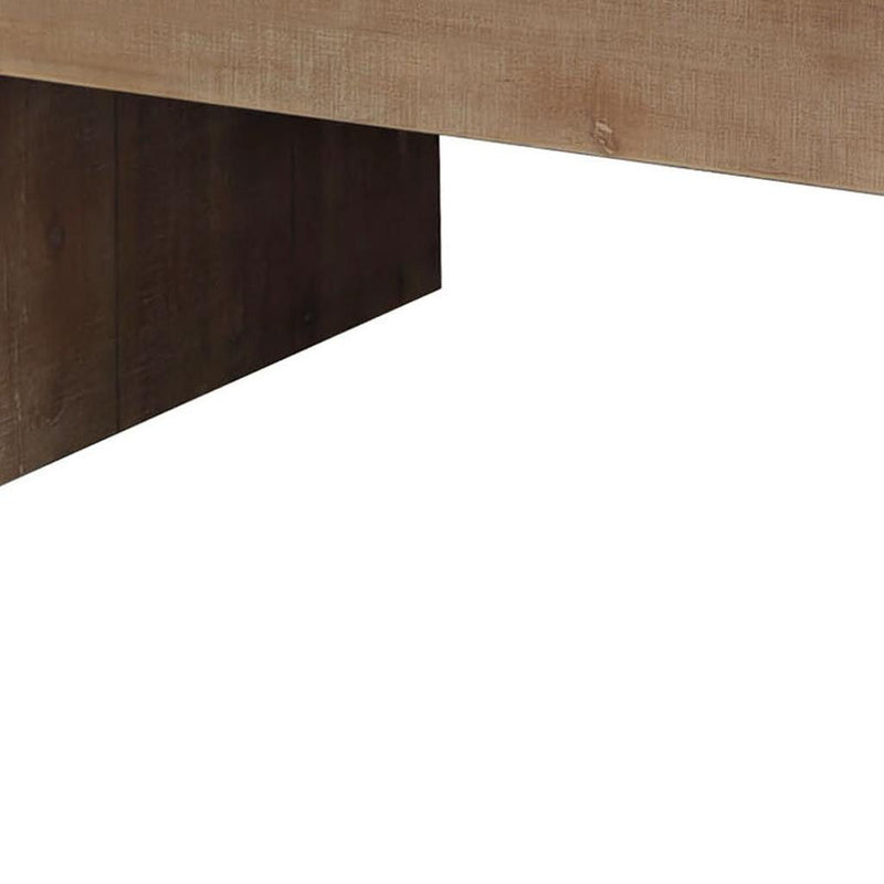 Chunky Rectangular Coffee Table - Natural