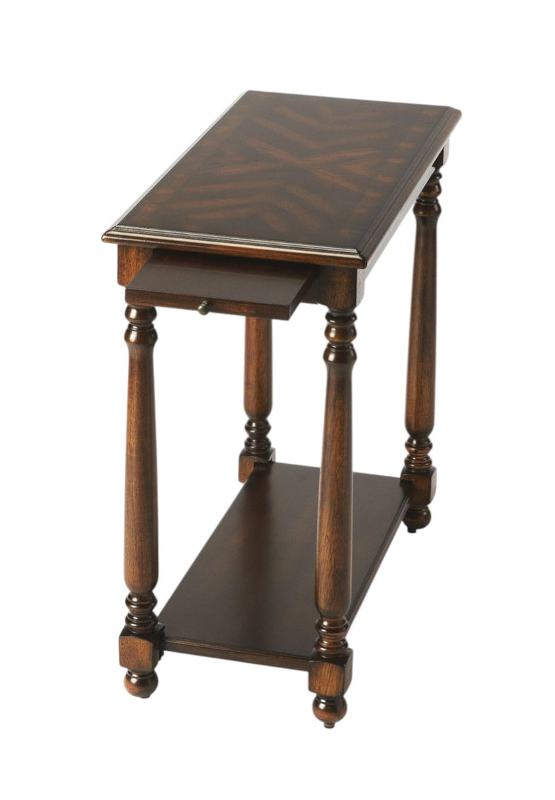 24" End Table With Shelf - Wood Brown