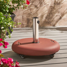 Load image into Gallery viewer, Wheelie - Round Umbrella Base With Stainless Steel Holder
