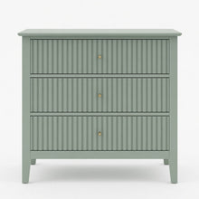 Load image into Gallery viewer, Fluted 3 Drawer Nightstand With Soft Close Slides
