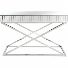 Load image into Gallery viewer, 47" Mirrored Glass Console Table - Silver
