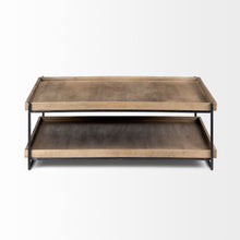 Load image into Gallery viewer, Rectangular Coffee Table With Shelf - Natural And Black
