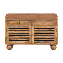 Load image into Gallery viewer, Round Accent Cabinet With Single Door Two Drawers - Brown
