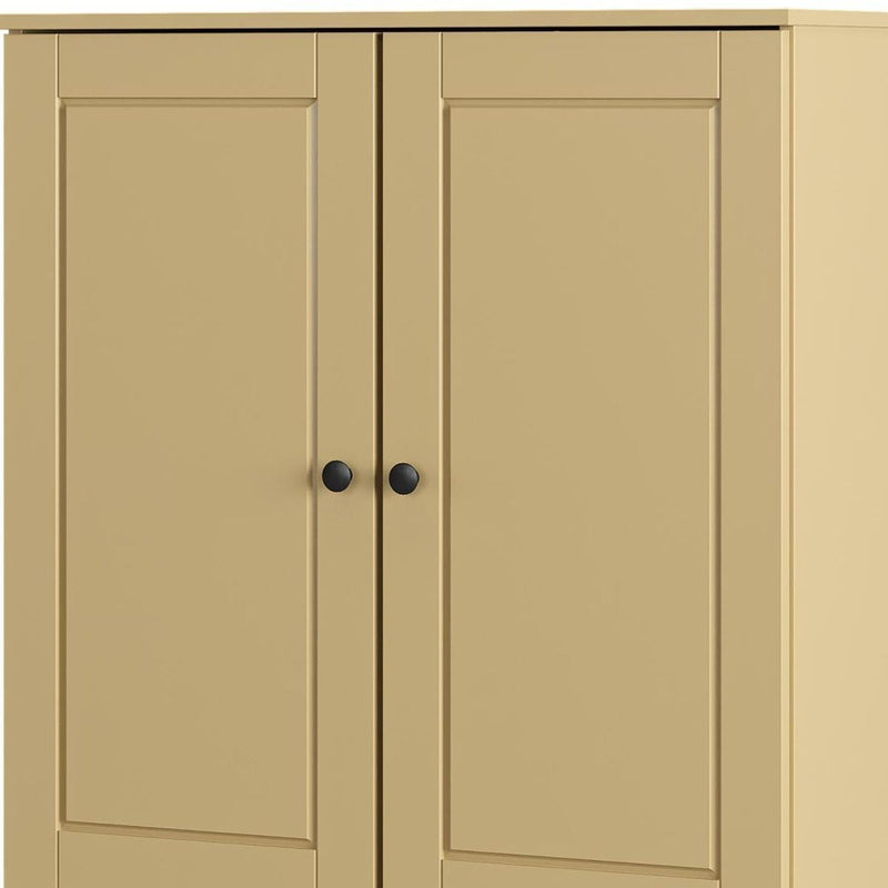 Twenty Pair Solid Woodshoe Storage Cabinet (752363) - Yellow
