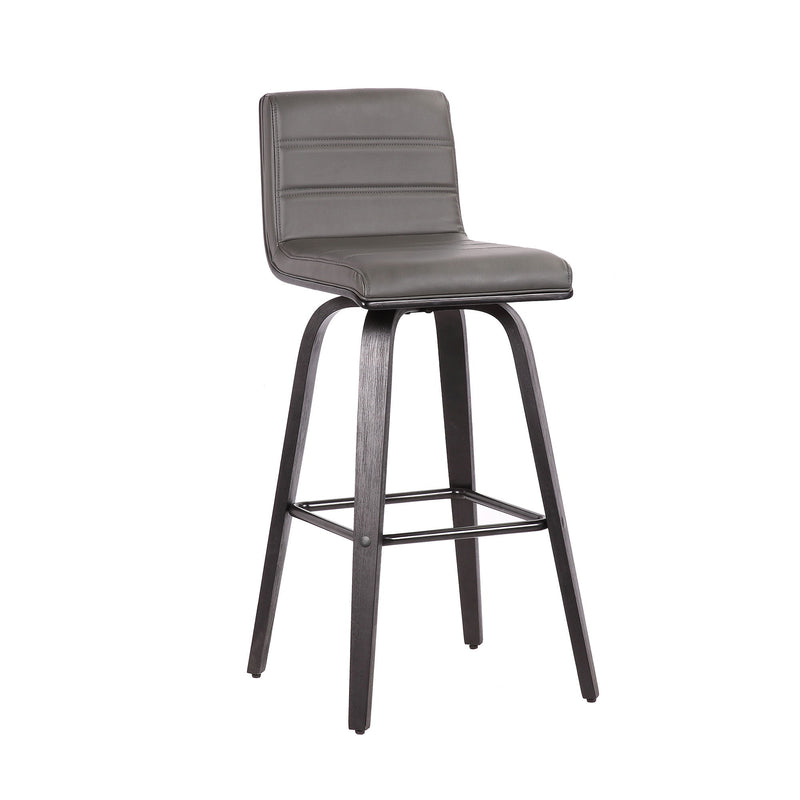 Iron Swivel Low Back Bar Height Bar Chair - Gray And Black