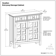 Load image into Gallery viewer, Acadian - Handcrafted Entryway Storage Cabinet
