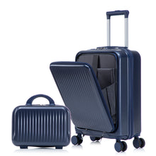 Load image into Gallery viewer, Luggage Set With Cosmetic Case, Combination Lock, Front Opening Design
