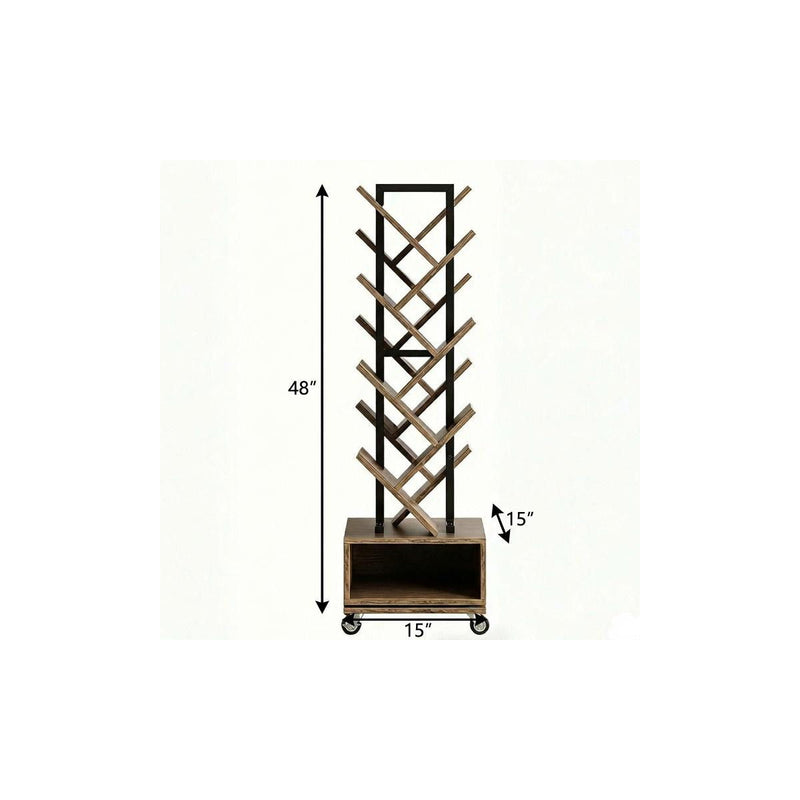 Sixteen Tier Etagere Bookcase - Brown