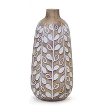 Load image into Gallery viewer, Poly Leaf Round Table Vase (Set of 3) - Brown / White

