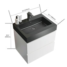 Load image into Gallery viewer, Alice - Bathroom Vanity With Large Storage, Sink Wall Mounted Floating Bathroom Vanity For Modern Bathroom, One-Piece Sink Basin Without Drain And Faucet
