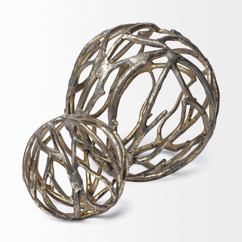 Petite Tree Branch Sculpture - Gold