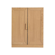 Load image into Gallery viewer, Wood Corner Accent Cabinet With Two Doors (Set of 2) - Natural
