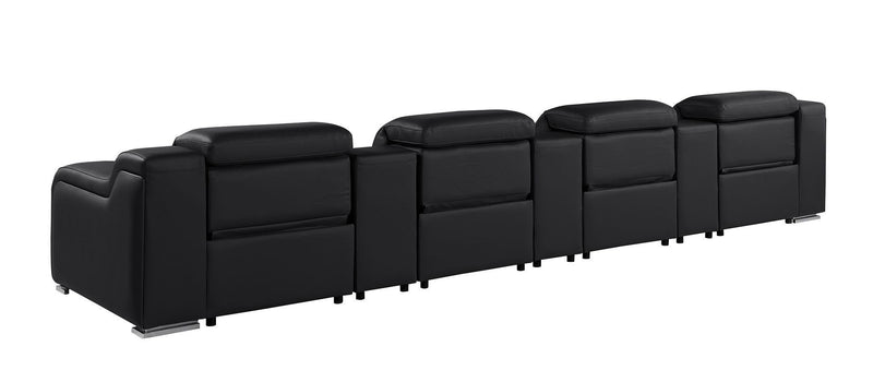 Reclining Sofa With USB - Silver