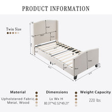 Load image into Gallery viewer, Platform Bed Frame With Tall Headboard And High Footboard
