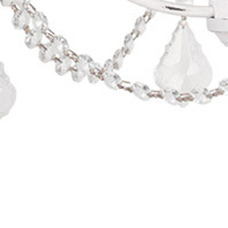 Four Light Metal Dimmable Chandelier With Shades - Antiqued White