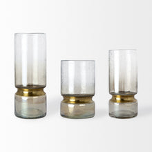 Load image into Gallery viewer, Abstract Cylinder Table Vase (397511) - Gold
