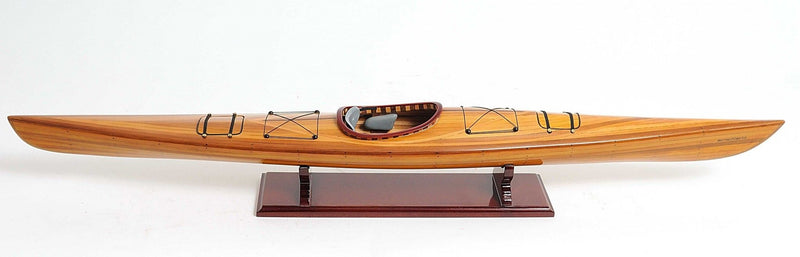 Rich Kayak Model Sculpture - Cedar