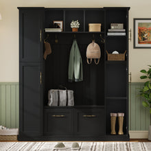 Load image into Gallery viewer, Hall Tree With 4 Side Cabinets

