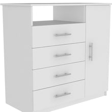 Load image into Gallery viewer, Four Drawer Combo Dresser With Open Shelf - White
