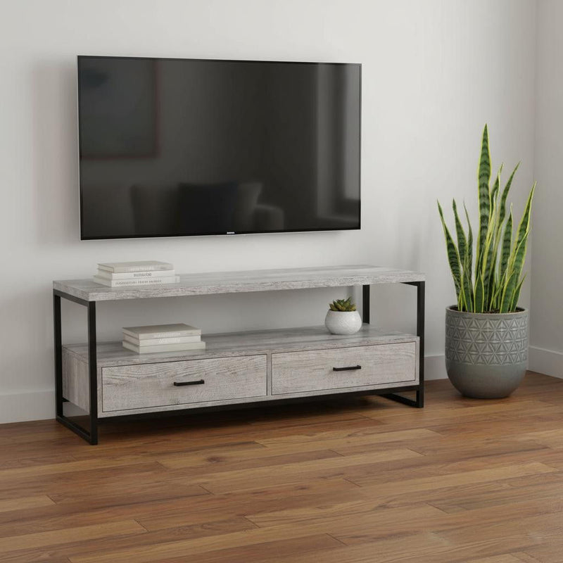 47" Cabinet Enclosed Storage TV Stand - Gray