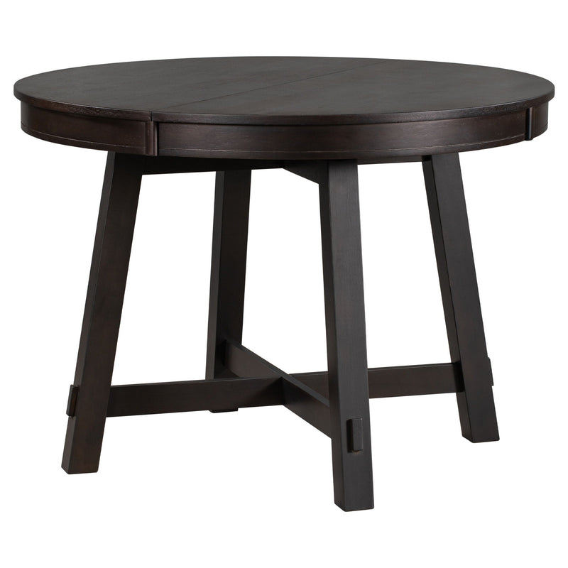 Removable Leaf Oval Extendable Dining Table - Espresso