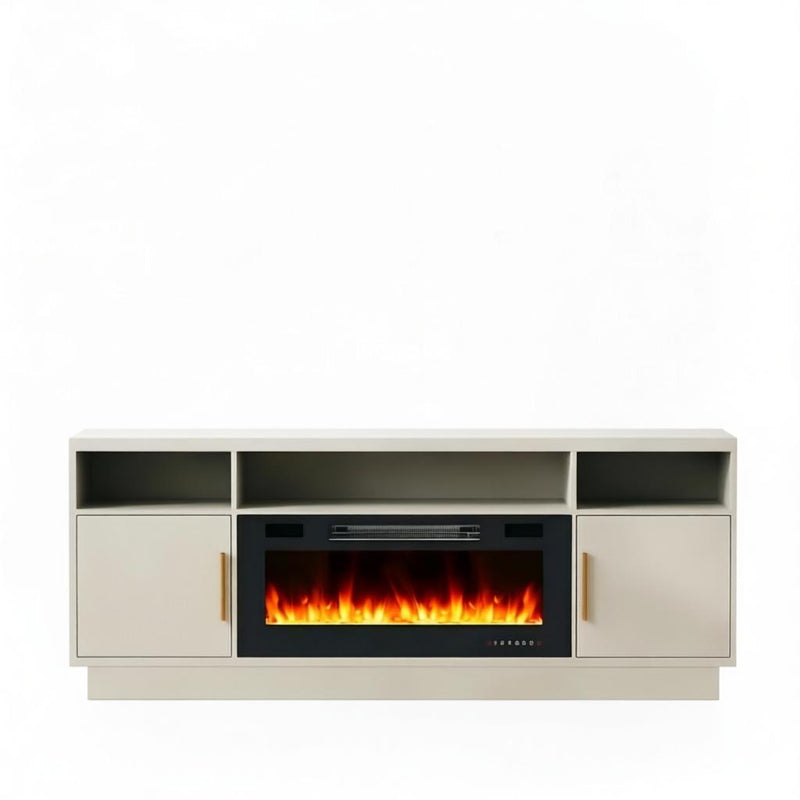 Fireplace TV Stand With Fireplace (734203) - Black