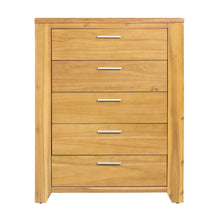 Load image into Gallery viewer, 5 Drawer Dresser - Natural Wood / Brown
