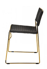Load image into Gallery viewer, Fabric Dining Chairs (Set of 2) - Gray / Gold
