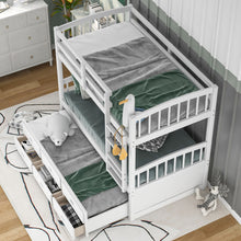 Load image into Gallery viewer, Bunk Bed With Trundle And Drawers, Arched Headboard And Footboard
