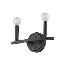 Load image into Gallery viewer, Two Light Wall Sconce - Matte Black
