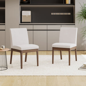 Contemporary Fabric Comfort Dining Chairs (Set of 2)