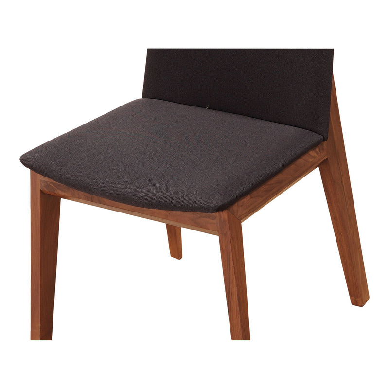 Upholstery Solid Wood Dining Room Side Chairs (Set of 2) - Black / Walnut