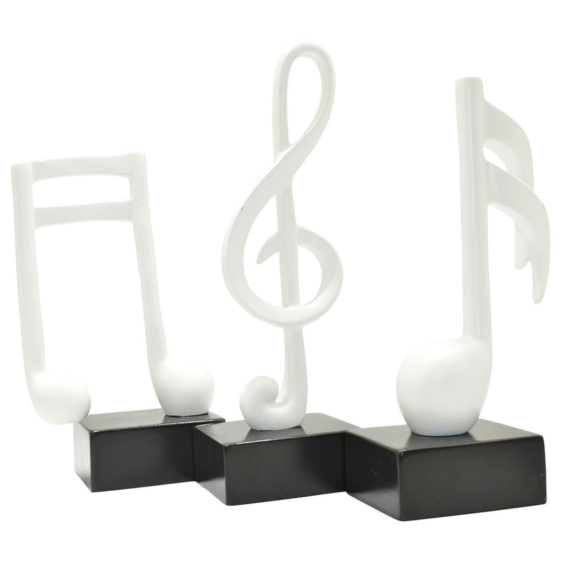 Music Tabletop Sculpture (Set of 3) - White