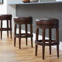 Load image into Gallery viewer, Rustic Elegance Backless Swivel Stool
