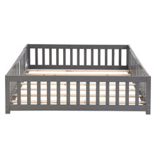 Load image into Gallery viewer, Solid Floor Bed With Door And Fence For Children

