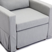 Load image into Gallery viewer, 3 Seat Module Sectional Sofa Couch With 1 Ottoman,Seat Cushion and Back Cushion Removable and Washable,Light Grey
