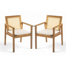 Load image into Gallery viewer, Preston - Outdoor Dining Chair With Cushion (Set of 2) - Teak / Beige
