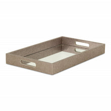 Load image into Gallery viewer, 16" Rectangular Wood Handmade Tray With Handles - Gray
