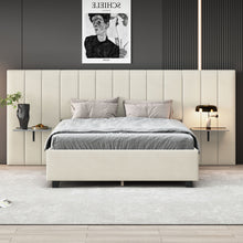 Load image into Gallery viewer, Upholstered Platform Bed With Big Headboard
