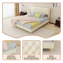 Load image into Gallery viewer, Upholstered Bed With Tufted Headboard
