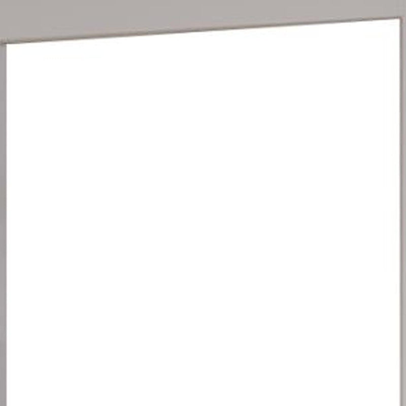 Solid Wood Mirrored Three Door Combo Dresser (765051) - White