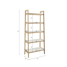 Load image into Gallery viewer, Parker - Bookcase With 5 Shelves - Off White / Natural
